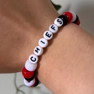 Cute Chiefs Handmade Beaded Bracelet!